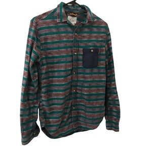Koto mens southwestern aztec native print long sleeve button down shirt XS